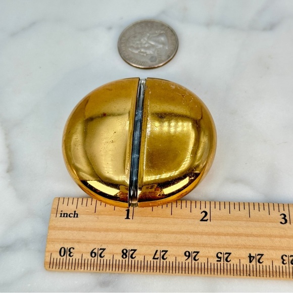 Vintage 1947 Mary Dunhill Perfume BottleGlass and Goldtone Brass Case MCM Travel - Picture 10 of 12